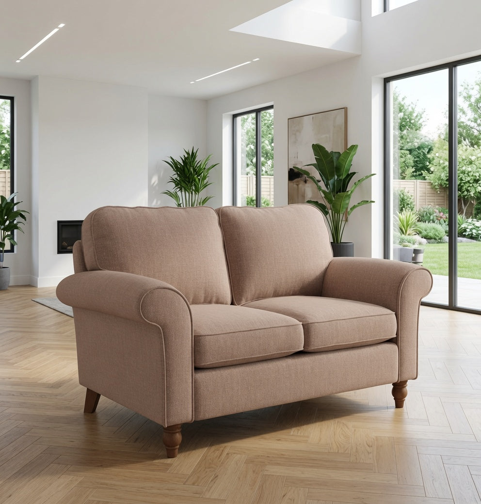 Hurley Sofa in Dusky Rose Eco Chenille